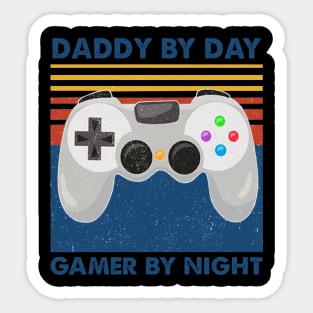 Dad by day gamer by night - Fathers Day Gamer Dad Sticker